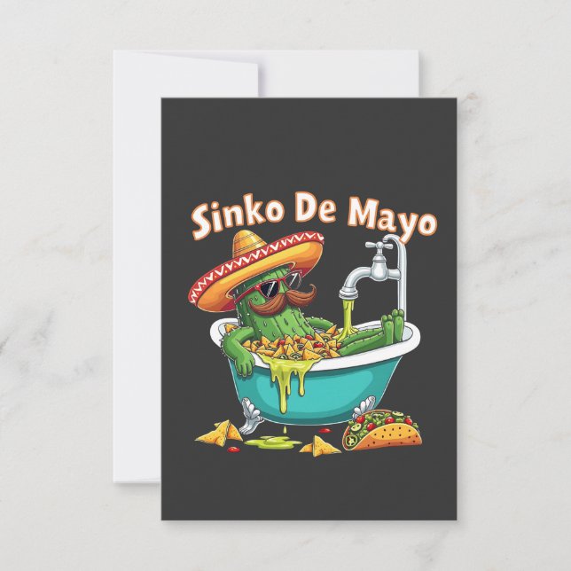 Sinko de Mayo"Funny Cinco de Mayo Cactus  Thank You Card (Front)