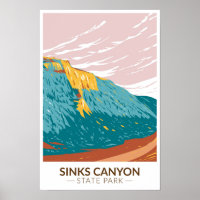Sinks Canyon State Park Wyoming Vintage