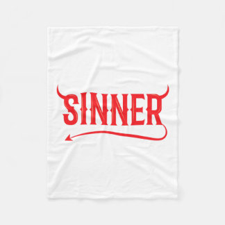 Sinner Outfit Matching Clothes Couple Gifts Fun Ha Fleece Blanket