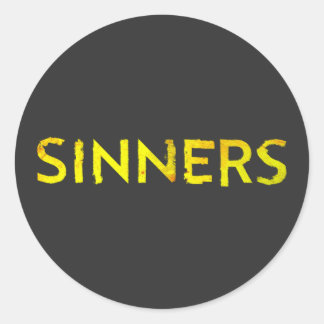 Sinners Classic Round Sticker
