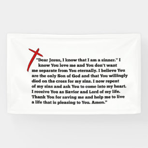 Sinners Prayer  Banner