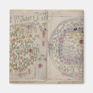 Sino Korean world map Magnet