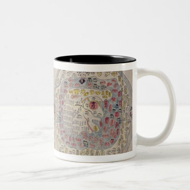 Sino Korean world map Two-Tone Coffee Mug (Right)