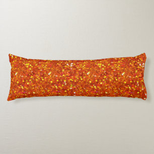Sinopia Orange Glitter Body Cushion
