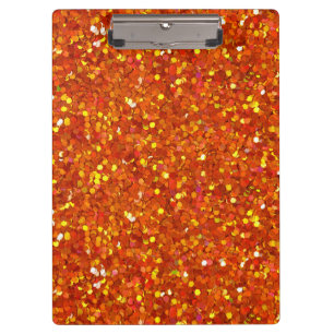 Sinopia Orange Glitter Clipboard
