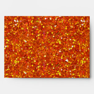 Sinopia Orange Glitter Envelope