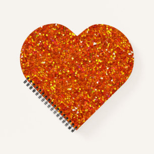Sinopia Orange Glitter Notebook