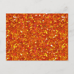 Sinopia Orange Glitter Postcard