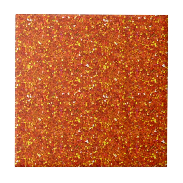 Sinopia Orange Glitter Tile (Front)