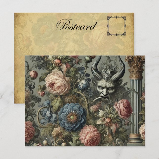 Sins of the Affluent – Gothic Victorian Design Holiday Postcard (Front/Back)