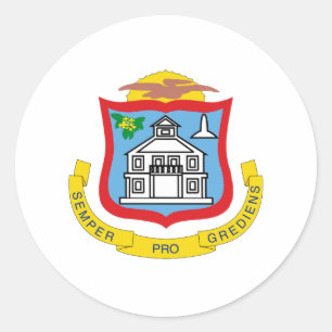 Sint Maarteaner coat of arms Classic Round Sticker