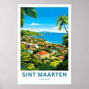 Sint Maarten Caribbean Travel Print