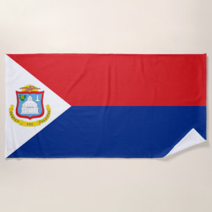 Sint Maarten flag Beach Towel