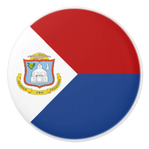 Sint Maarten Flag Ceramic Knob