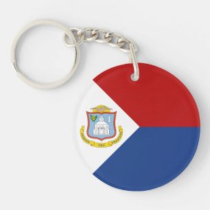 Sint Maarten Flag Key Ring
