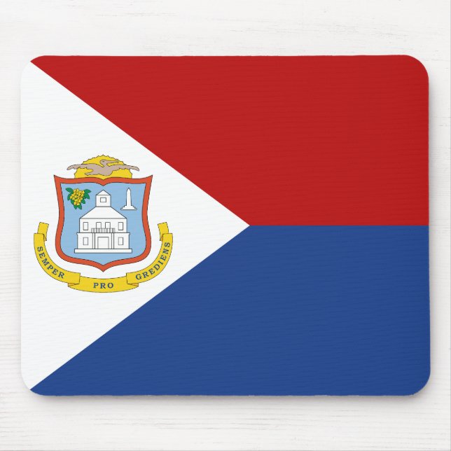 Sint Maarten Flag Mouse Mat (Front)