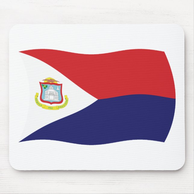 Sint Maarten Flag Mousepad (Front)