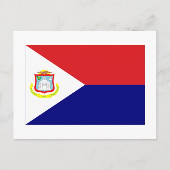 Sint Maarten Flag Postcard (Front)