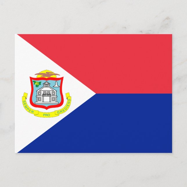 Sint Maarten Flag Postcard (Front)