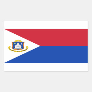 Sint Maarten Flag Rectangular Sticker