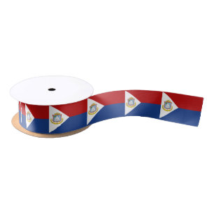 Sint Maarten Flag Satin Ribbon
