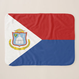 Sint Maarten Flag Sherpa Blanket