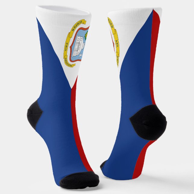 Sint Maarten Flag Socks (Angled)