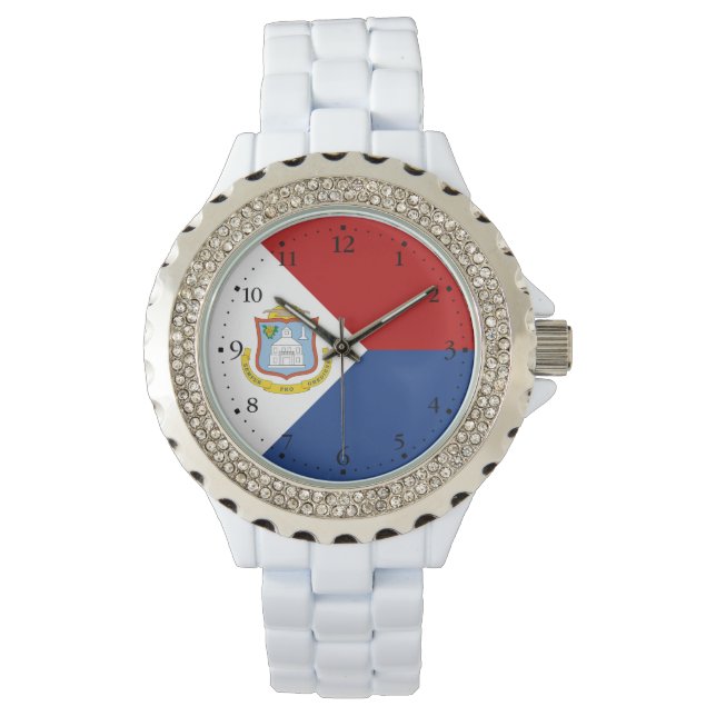 Sint Maarten Flag Watch (Front)