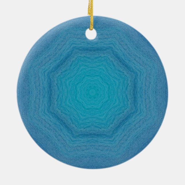 Sint Maarten Ocean Swirls  Ceramic Tree Decoration (Back)
