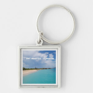 Sint Maarten - St. Martin Beach Scene Key Ring