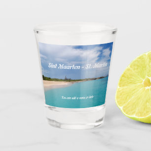 Sint Maarten - St. Martin Beach Scene Shot Glass