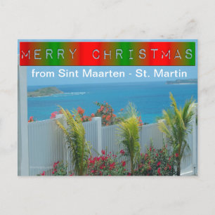 Sint Maarten - St. Martin Ocean Blue Seascape Holiday Postcard