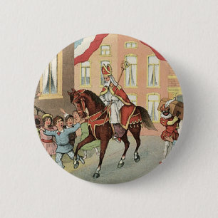 Sinterklaas Dutch St. Nick Vintage St. Nicholas 6 Cm Round Badge