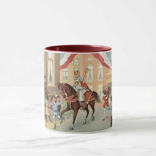 Sinterklaas Dutch St. Nick Vintage St. Nicholas Mug (Center)