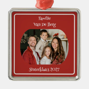 Sinterklaas-Familie Ornament met Foto en Naam