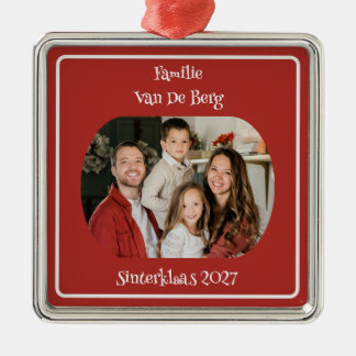 Sinterklaas-Familie Ornament met Foto en Naam