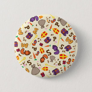 Sinterklaas Feest 6 Cm Round Badge