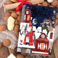 Sinterklaas & Piet on the roofs of Amsterdam