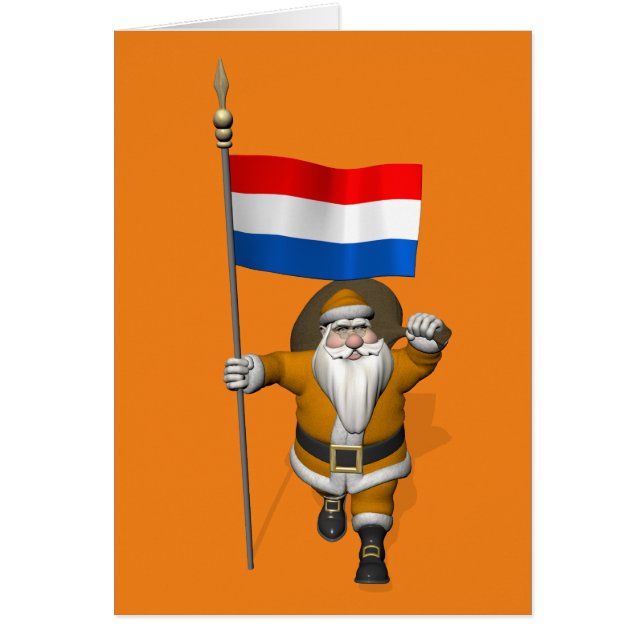 Sinterklaas With Ensign Of The Netherlands (Front)