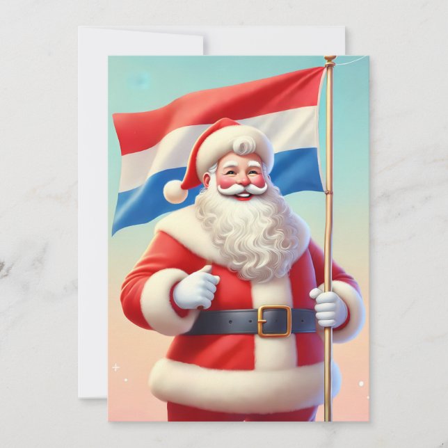 Sinterklaas With Ensign Of The Netherlands (Front)