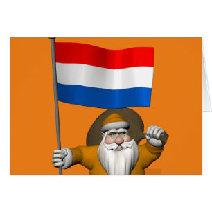 Sinterklaas With Ensign Of The Netherlands