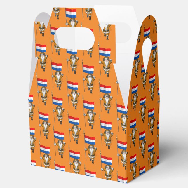 Sinterklaas With Ensign Of The Netherlands Favour Box (Opened)
