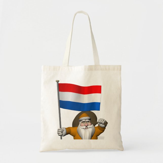 Sinterklaas With Ensign Of The Netherlands Tote Bag (Front)