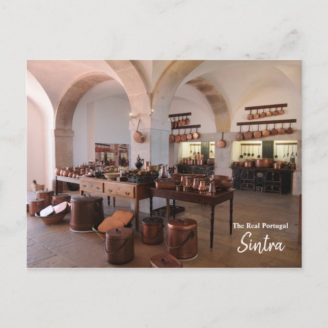 Sintra Palace Copper Pot Kitchen Postcard (Front)