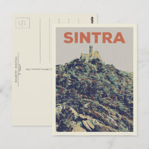 Sintra Pena Palace illustration Portugal Postcard