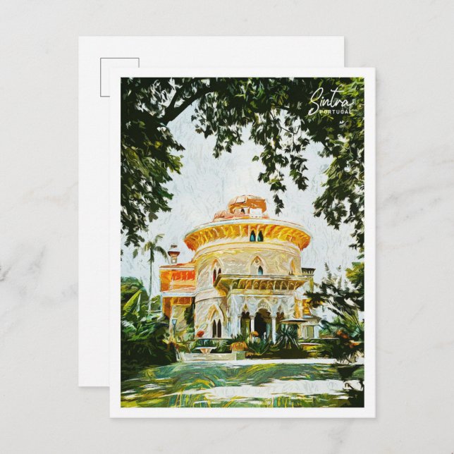Sintra Portugal Beautiful Oil Paint Landscape Postcard (Front/Back)