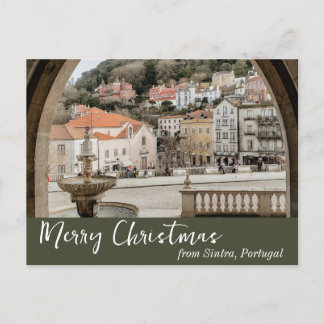 Sintra Portugal Christmas Holiday Postcard