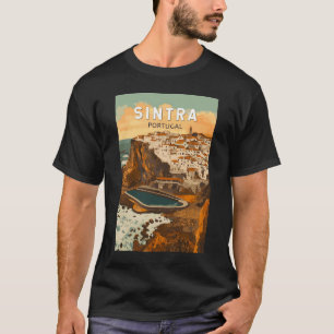 Sintra Portugal Illustration Travel Art Vintage T-Shirt