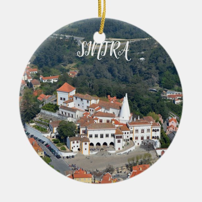 Sintra Portugal Panoramic Ornament (Front)
