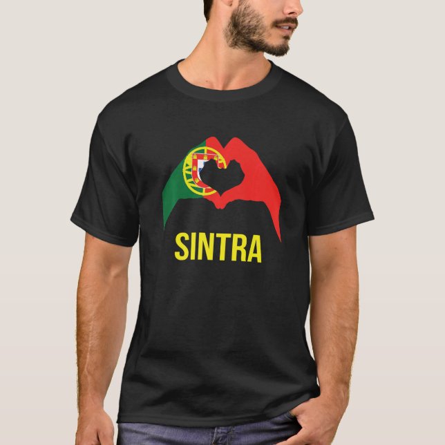 Sintra Portuguese City Love Portugal Flag T-Shirt (Front)